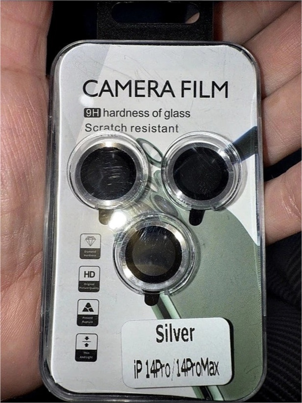 Camera Lens Protective Film for iPhone 14 Pro / 14 Pro Max Silver NWT